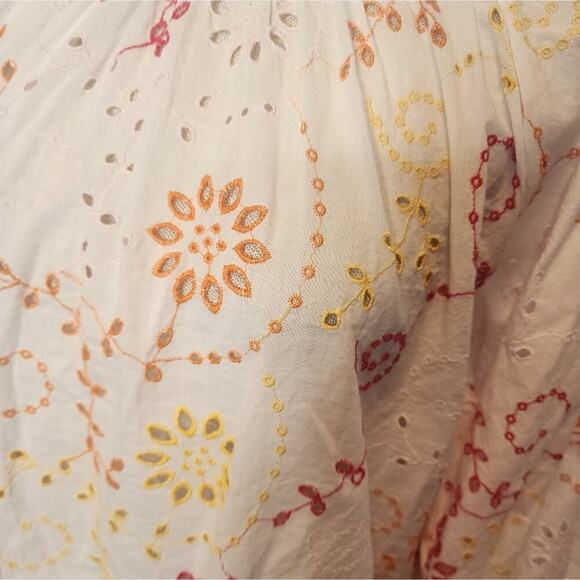 ANTHROPOLOGIE FLORAL SUMMER BLOUSE SIZE MED - Picture 3 of 7